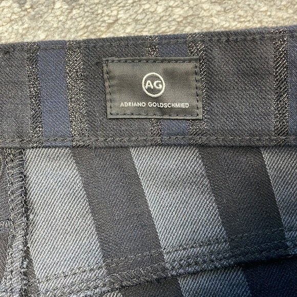 NWT AG Adriano Goldschmied Farrah Skinny Ankle Metallic Stripe Jeans HR 28 - Picture 10 of 15